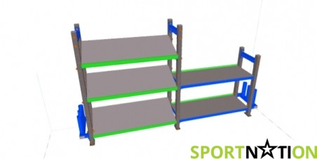 Типовой стеллаж  для аксессуаров KIT FITNESS R.05 - 18476