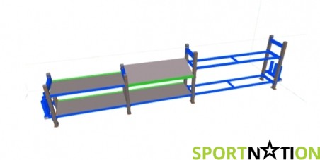 Типовой стеллаж  для аксессуаров KIT FITNESS R.02 - 18473