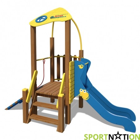 Игровой комплекс желто-голубой «Чемпион-NEW» InterAtletika T814 NEW - 17530