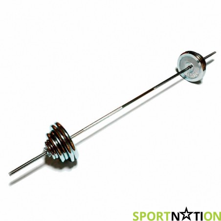 Штанга наборная с хромированными дисками FitLogic Home Chrome bar 75 kg - 18046