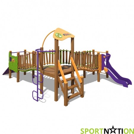 Игровой комплекс зелено-фиолетово-оранжевый "Волна-NEW" InterAtletika TЕ812 NEW - 17527
