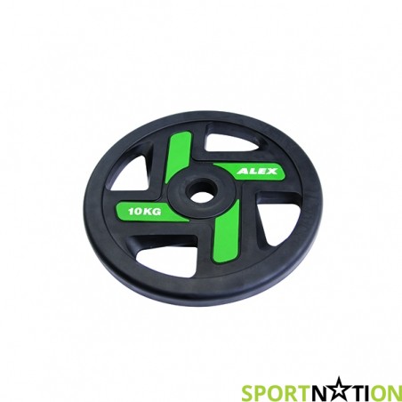 Профессиональные диски для штанг Alex 4 Holes 10 kg TPU Olympic Plate - 17966