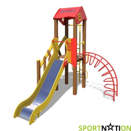 Игровой комплекс желто-красный "Малыш- NEW" InterAtletika T801 NEW - 17518