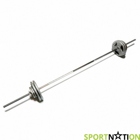 Штанга наборная с крашенными дисками FitLogic Home Hammer bar 35 kg - 18037