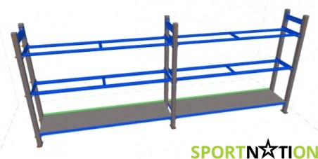 Типовой стеллаж  для аксессуаров KIT FITNESS R.03 - 18474