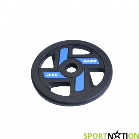 Профессиональные диски для штанг Alex 4 Holes 20 kg TPU Olympic Plate - 17968