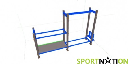 Типовой стеллаж  для аксессуаров KIT FITNESS R.04 - 18475