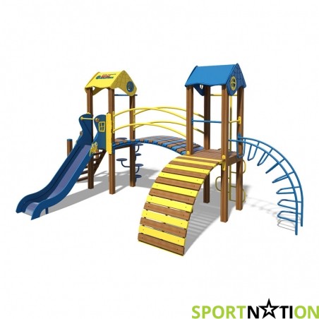Игровой комплекс желто-голубой "Гномик-NEW" InterAtletika T802 NEW - 17522