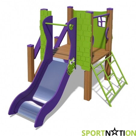 Игровой комплекс зелено-фиолетовый «Чемпион-1-NEW» InterAtletika T815 NEW - 17531