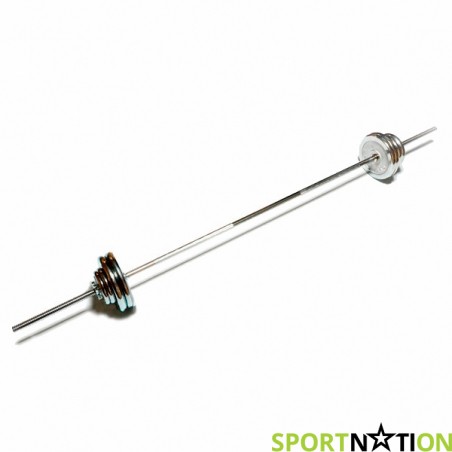 Штанга наборная с хромированными дисками FitLogic Home Chrome bar 35 kg - 18039