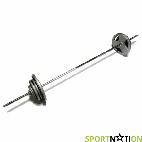Штанга наборная с крашенными дисками FitLogic Home Hammer bar 55 kg - 18041