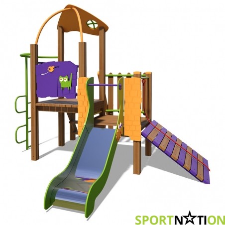 Игровой комплекс зелено-фиолетово-оранжый "Кроха-NEW" InterAtletika TЕ810 NEW - 17525